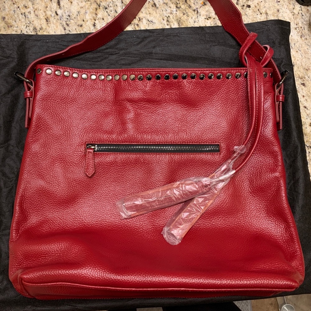 Laggo Reed red hobo bag
